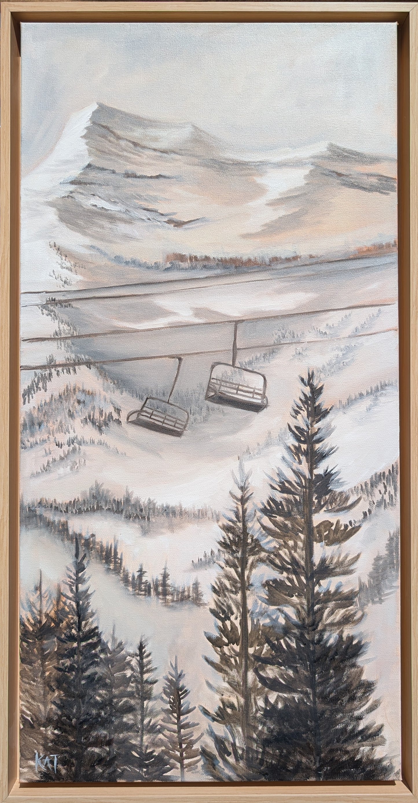 Hanging High Ski Lift and Mountain