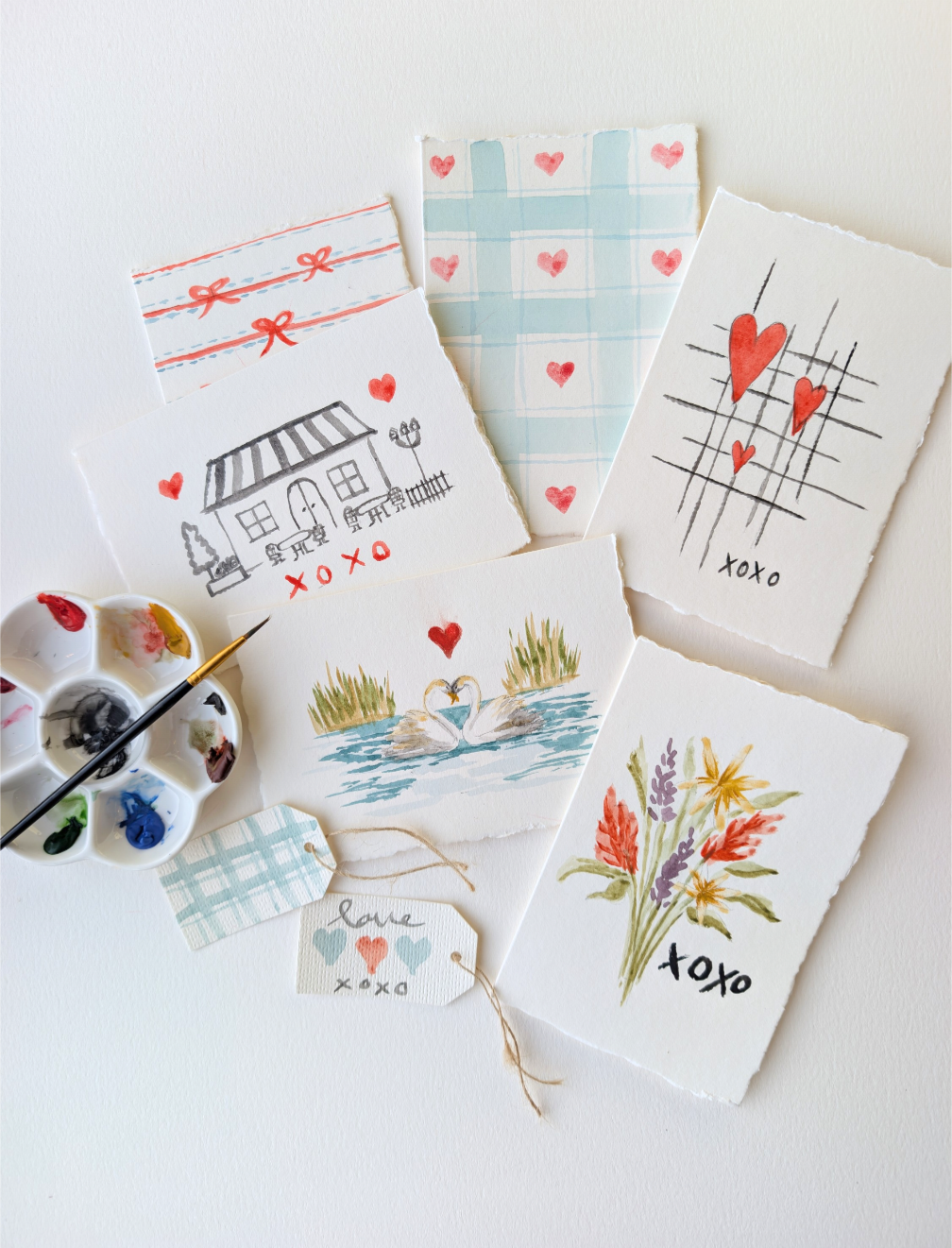 Watercolor Class - Valentines Cards