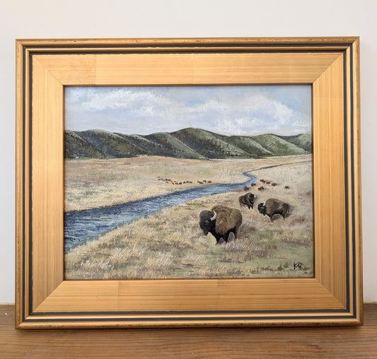 The Crossing, Yellowstone Bison