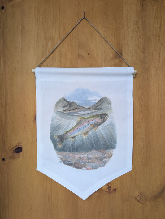 Rainbow Trout Cotton Banner