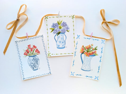 Watercolor Class - French Country Spring Flower Art Banner