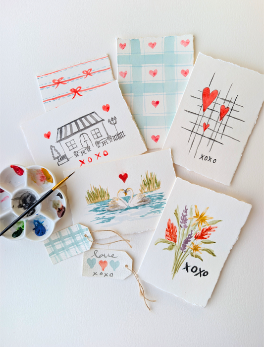 Watercolor Class - Valentines Cards